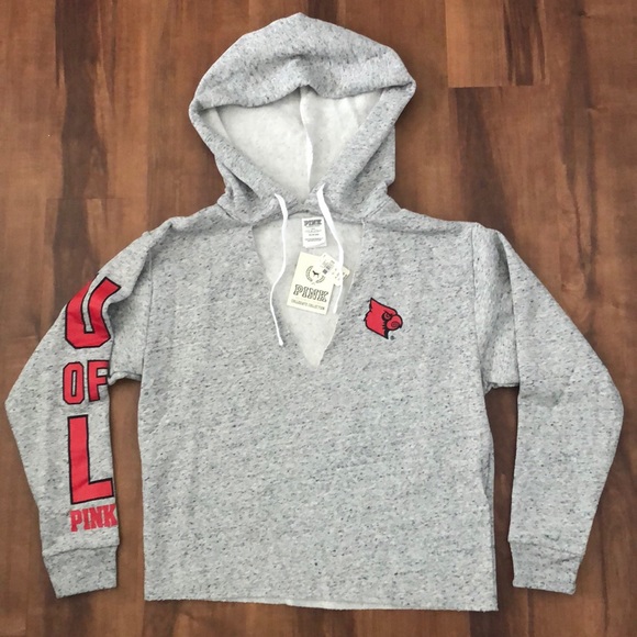 PINK Victoria's Secret Tops - Pink VS Collegiate Louisville Hoodie Sweatshirt